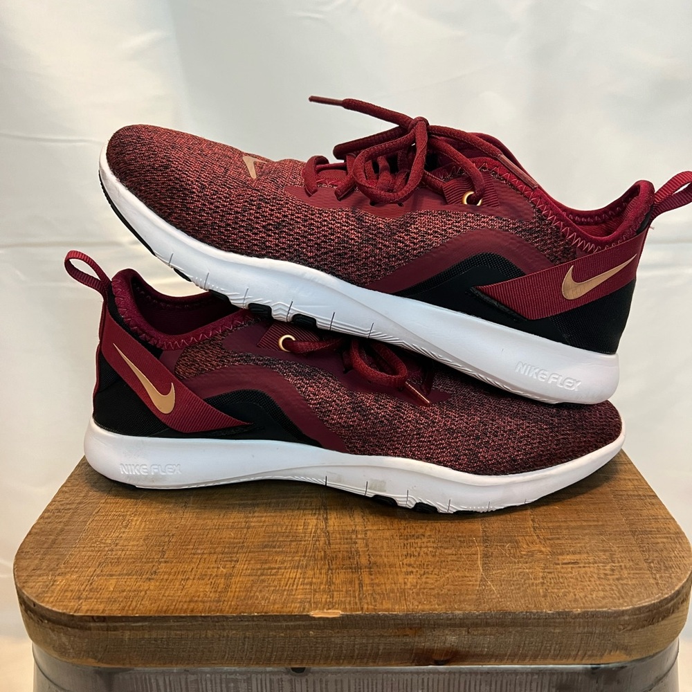 Nike Flex Tr 9 Maroon and Gold Athletic Shoes Sz 7.5